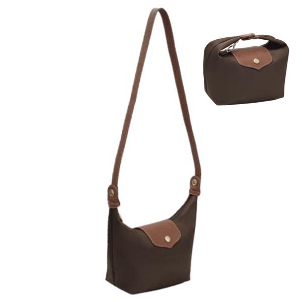 COLOR STYLISH NYLON TEXTURED SHOULDER HOBO BAG