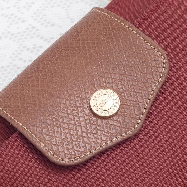 COLOR NYLON TEXTURED ZIPPER WALLET W STRAP