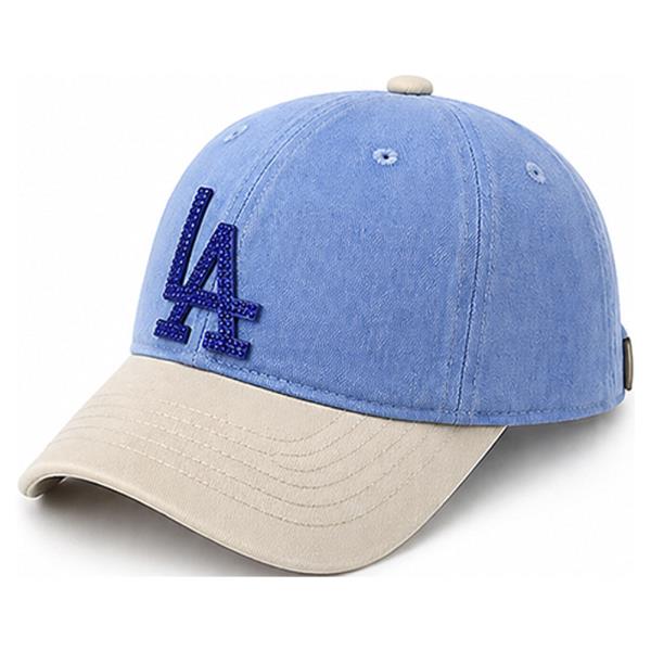 RHINESTONE LA TWO TONE BASEBALL CAPS