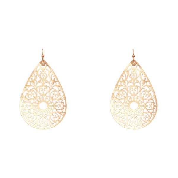 FLAT METAL TEARDROP EARRING