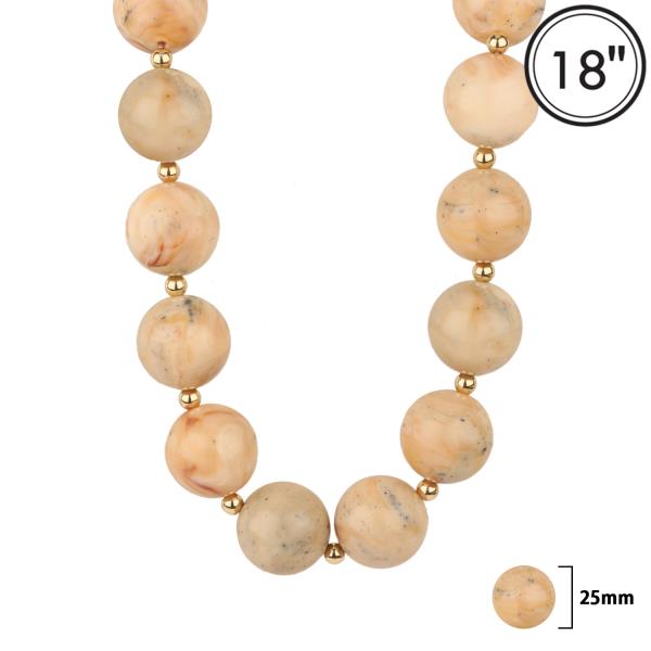 MARBLE BEAD NECKLACE