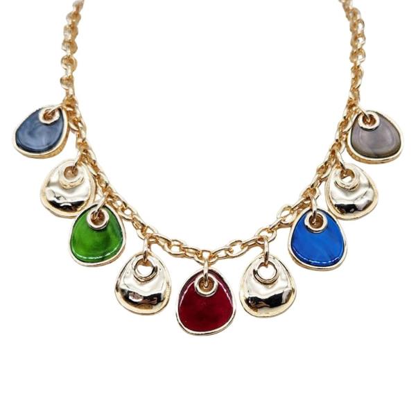MULTI CHARM RESIN STATION NECKLACE