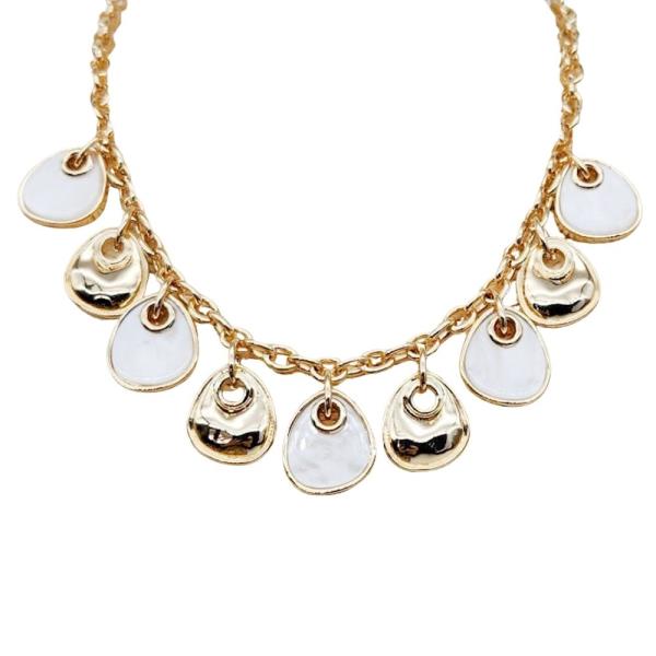 SHELL DISC CHARM NECKLACE