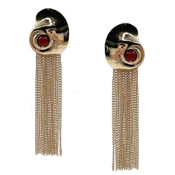 CHAIN FRINGE STATEMENT EARRING