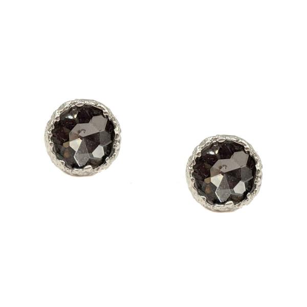 GOLD CLEAR CRYSTAL POST EARRING