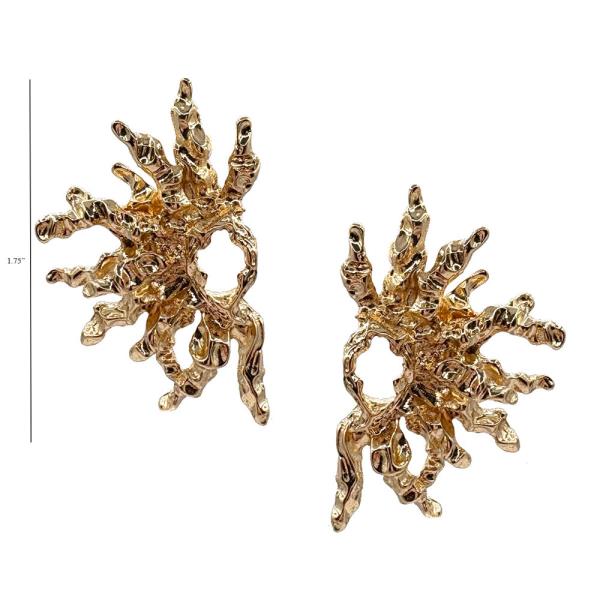 GOLD HALF BURST EARRING