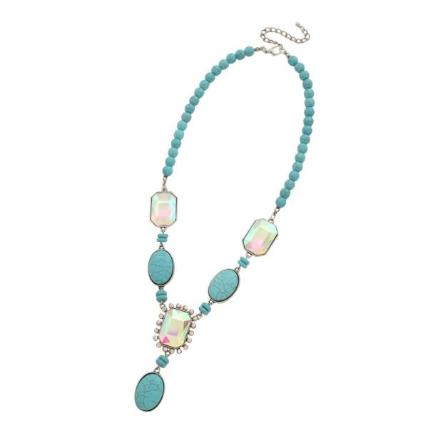 WESTERN TQ CRYSTAL DANGLE NECKLACE