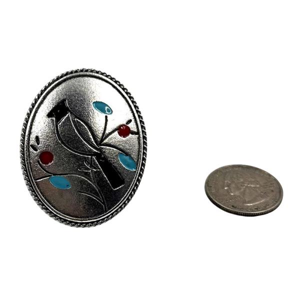 WESTERN OVAL CARDINAL CUFF RING