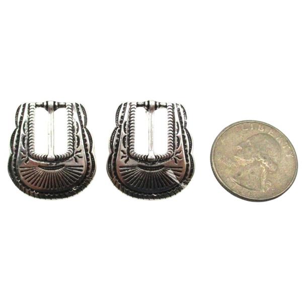 SMALL BELT BUCKLE POST EARRINGS