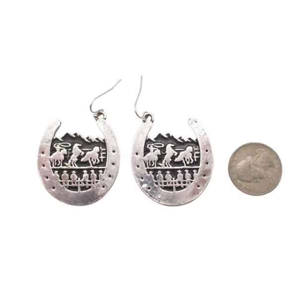 WESTERN HORSESHOE COWBOY EARRING