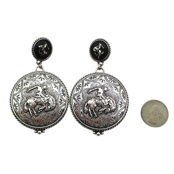 WESTERN RODEO THEME LARGE EARRING