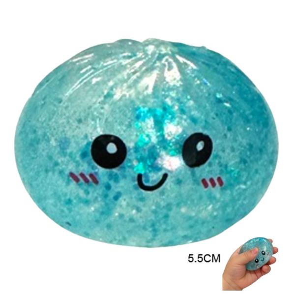 5.5 CM GLITTER MINI DUMPLING SQUISHY SQUEEZE TOY (24 UNITS)