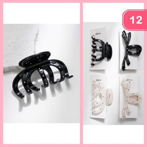 HAIR CLAW CLIPS (12 UNITS)
