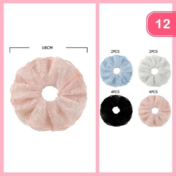 LACE HAIR SCRUNCHIE (12 UNITS)
