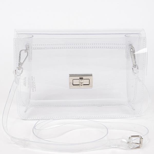 TRANSPARENT FLAP BAG