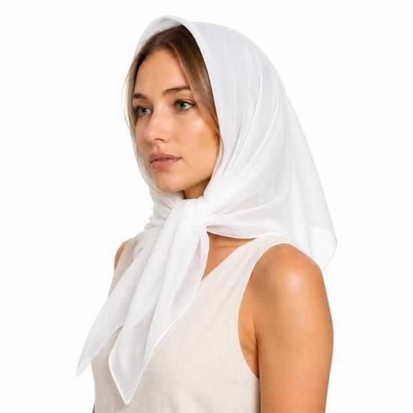 SQUARE CHIFFON SOLID COLOR SCARVES
