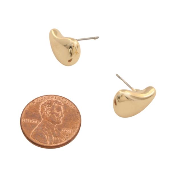 SODAJO GOLD DIPPED TEARDROP POST EARRING