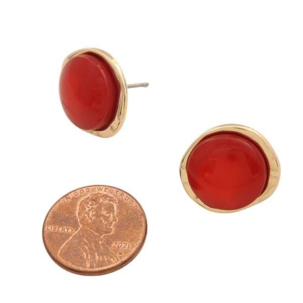SODAJO GOLD DIPPED  ROUND POST EARRING