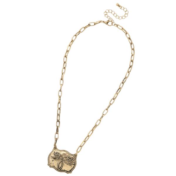 WESTERN FLORAL BELT BUCKLE PENDANT NECKLACE