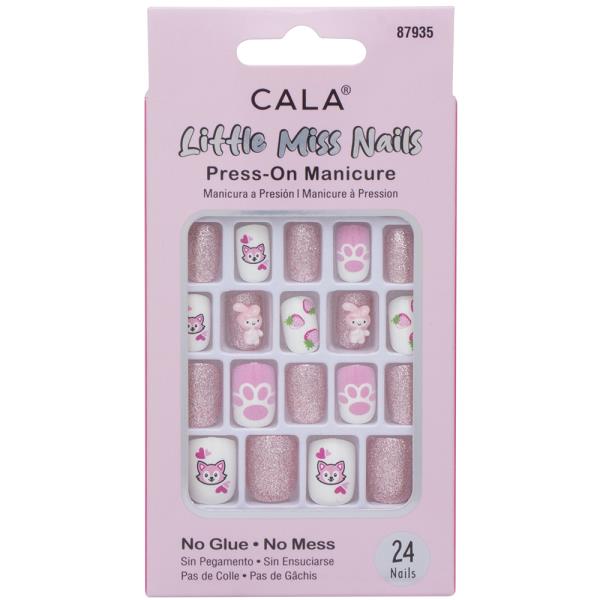 CALA LITTLE MISS NAILS PRESS ON MANICURE NAIL DECORATION SET
