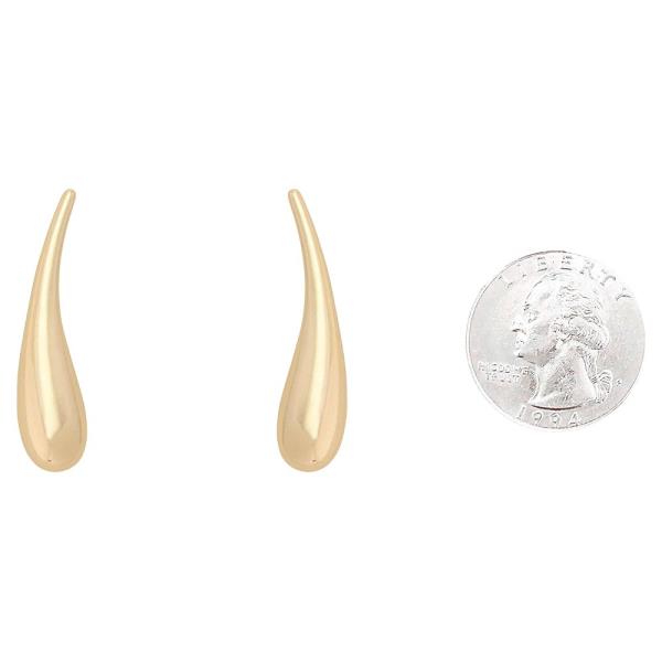 LONG TEARDROP STUD EARRING