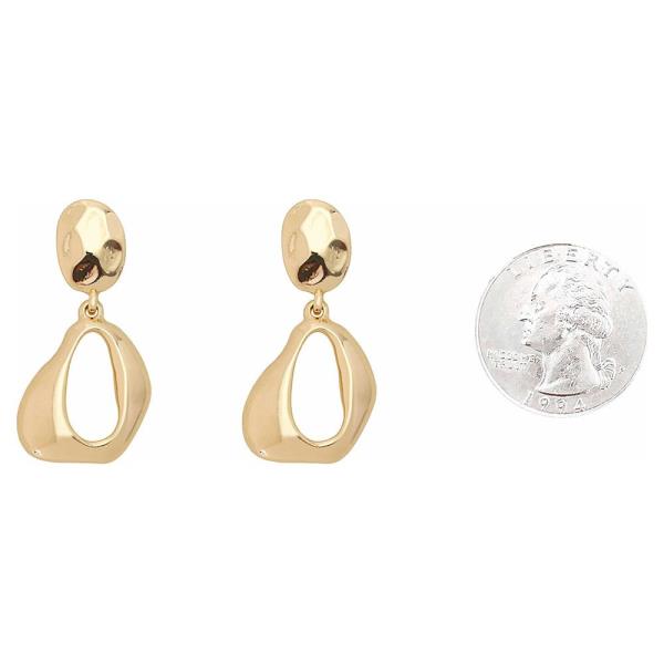 ABSTRACT OPEN TEARDROP DROP EARRING