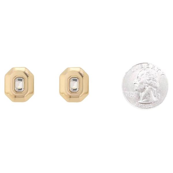 RHINESTONE GEOMETRIC STUD EARRING