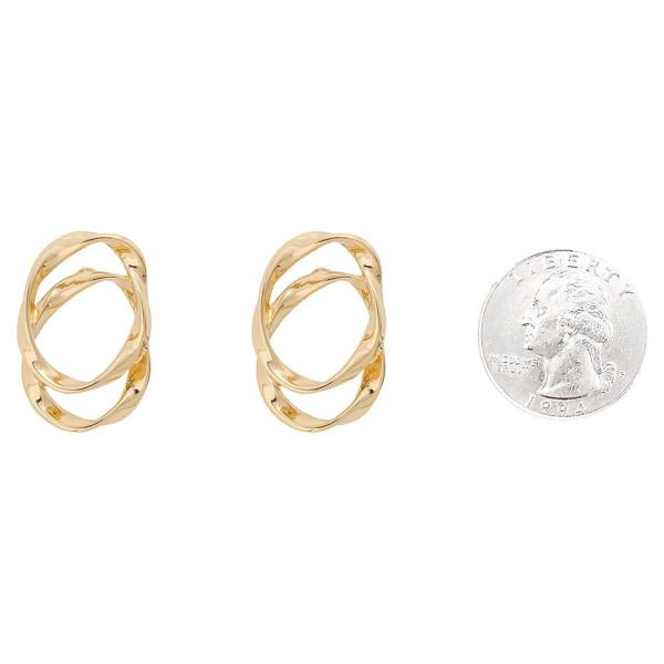ABSTRACT OPEN OVAL STUD EARRING