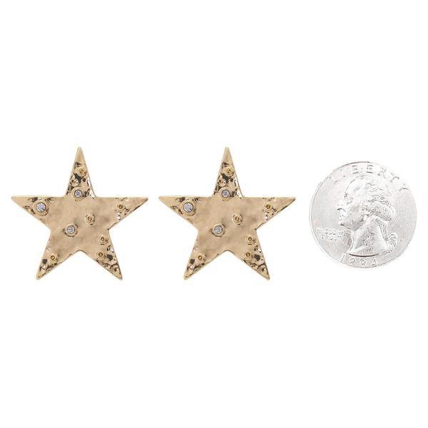 RHINESTONE STAR STUD EARRING