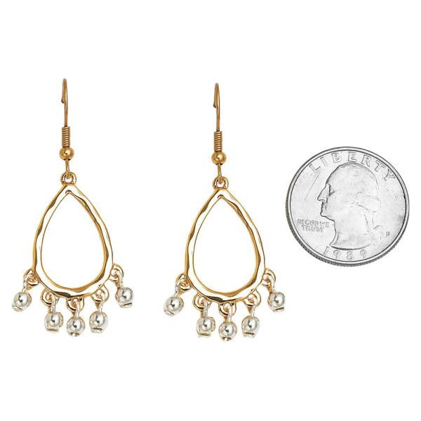 TEARDROP MULTI BEAD DANGLE EARRING