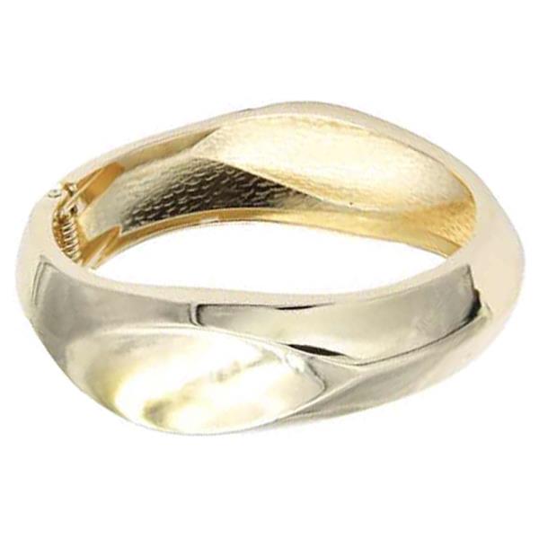 18K GOLD PLATED HINGED BANGLE BRACELETS