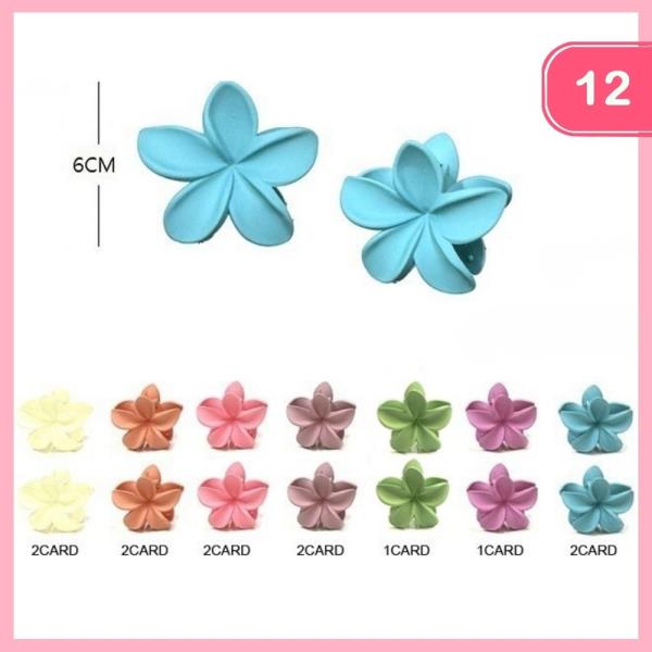 FLOWER HAIR CLAW CLIP (12 UNITS)
