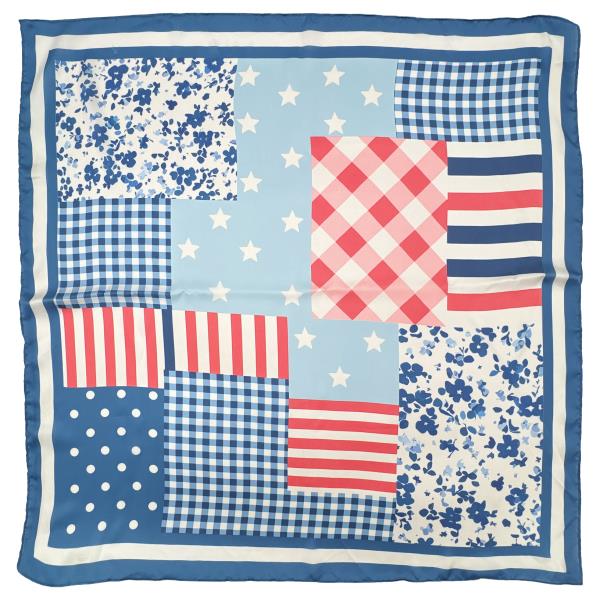 PATCH WORK PRINT SQUARE SCARF