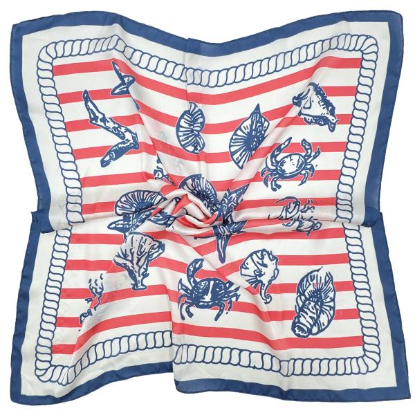 SEA PRINT SQUARE SCARF