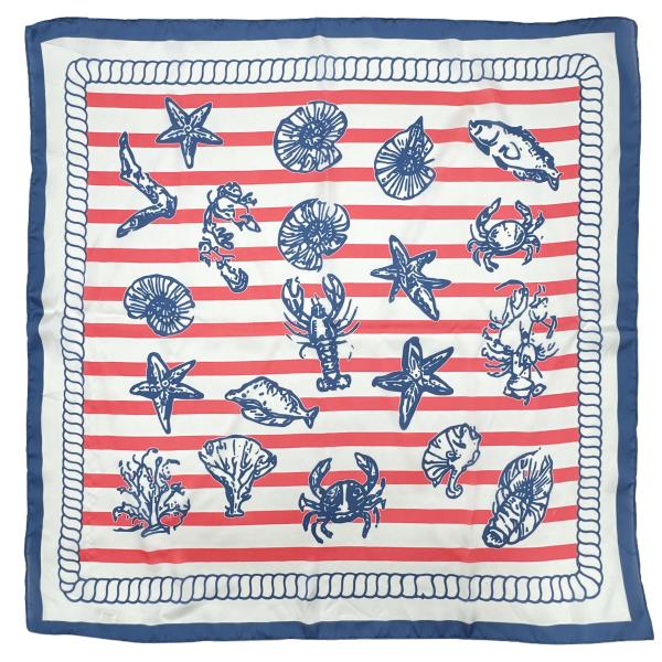 SEA PRINT SQUARE SCARF