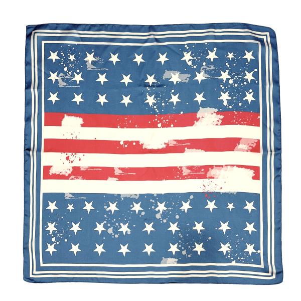 VINTAGE STAR PRINT SQUARE SCARF