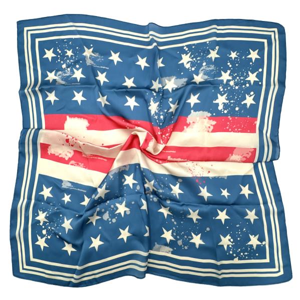 VINTAGE STAR PRINT SQUARE SCARF