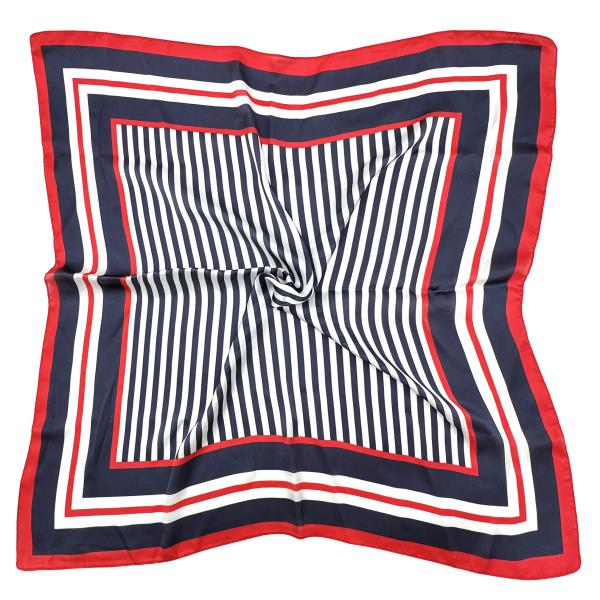 STRIPE PRINT SQUARE SCARF