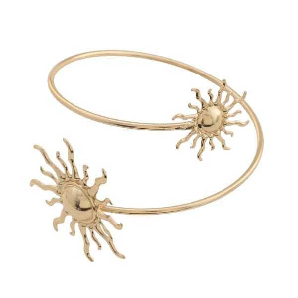 SDJ DOUBLE SUN SPIRAL ARM CUFF BRACELET