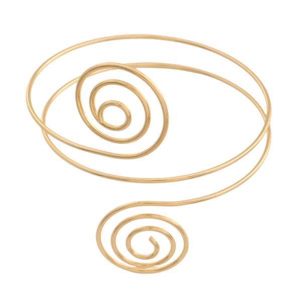 SDJ SWIRLING SPIRAL DESIGN ARM CUFF BRACELET