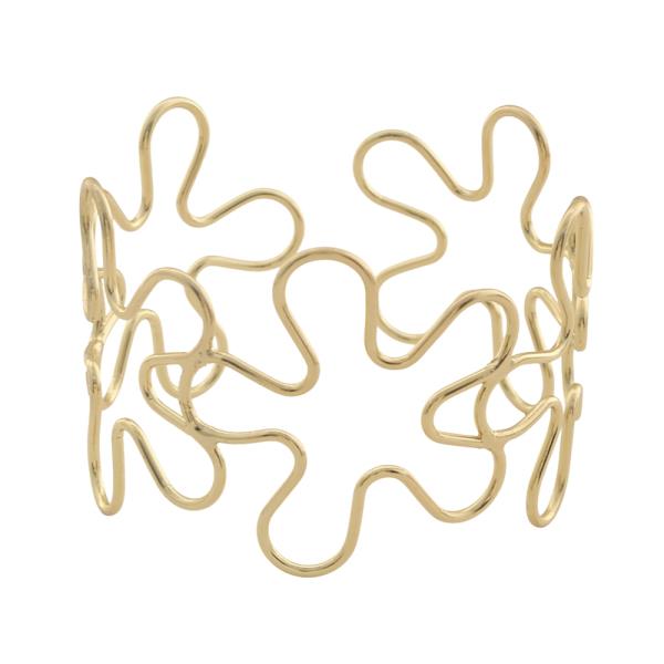 SDJ ABSTRACT FLOWER DESIGN ARM CUFF BRACELET
