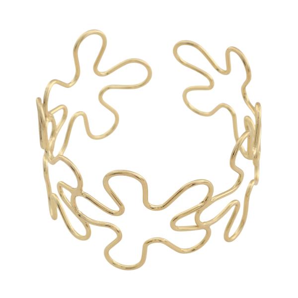 SDJ ABSTRACT FLOWER DESIGN ARM CUFF BRACELET