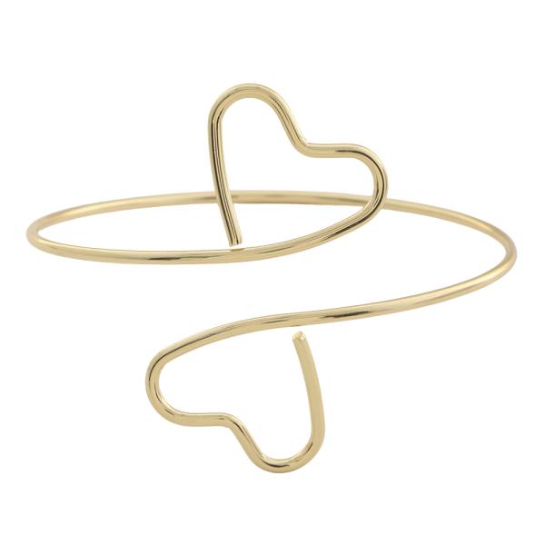 SDJ SCULPTURAL HEART DESIGN ARM CUFF BRACELET