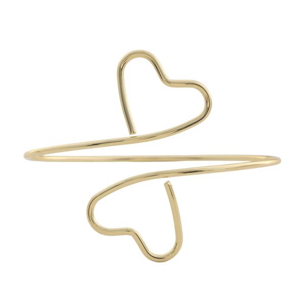 SDJ SCULPTURAL HEART DESIGN ARM CUFF BRACELET