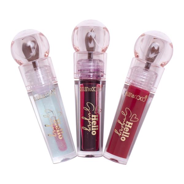 KEVIN AND COCO BE SWEET LIP OIL AND LIPSTICK AND VITAMIN C JAM LIP GLOSS (12 UNITS)