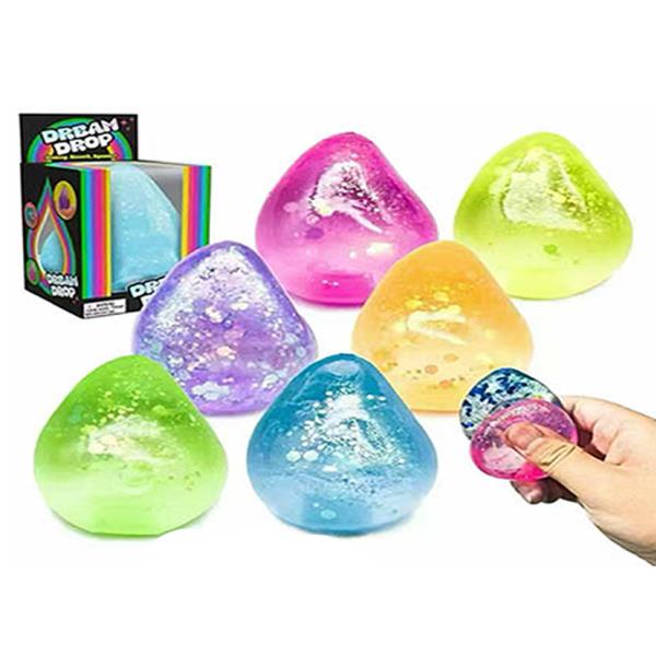 SUGAR KNEAD DOUGH TEARDROP SQUISHY SQUEEZE TOY (12 UNITS)