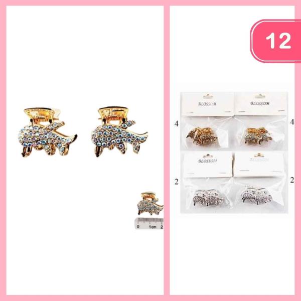 RHINESTONE FISH HAIR CLAW CLIP (12 UNITS)