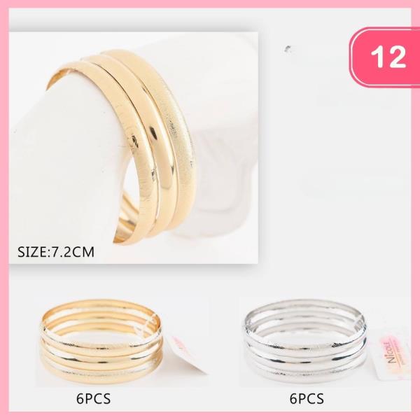 METAL BANGLE BRACELETS (12 UNITS)
