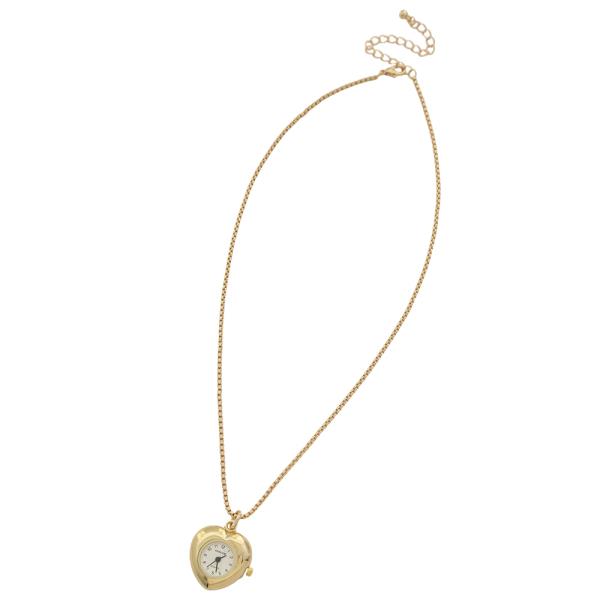 HEART SHAPE WATCH NECKLACE