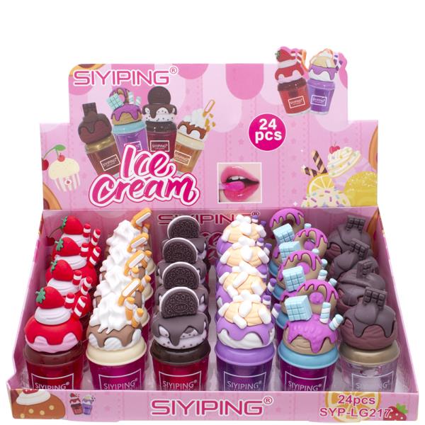SIYIPING ICE CREAM LIP GLOSS (24 UNITS)
